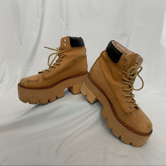 Jeffrey Campbell Nirvana Timberland Platform Boots Sz 9.5 - Picture 3 of 9
